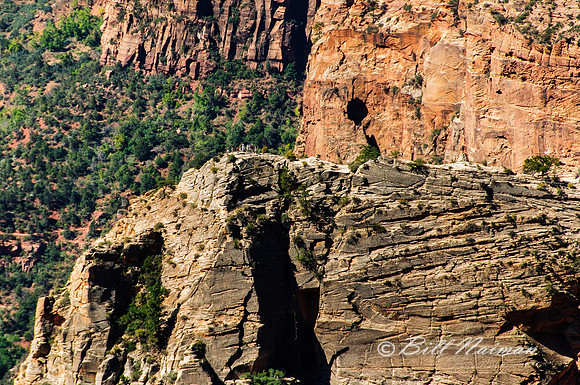 View From Observation Trail - Hiking on top of Angel's Landing