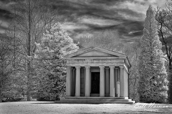 Lakeview Cemetery -  Mausoleum (2) -  - Infrared B&W