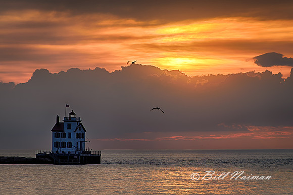 Lorain Lighthouse at Sunset 2013