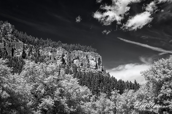 Spearfish Canyon in South Dakota - Infrared B&W