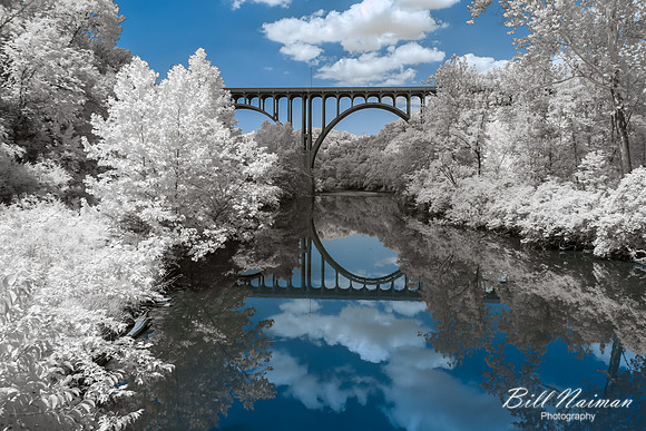 Cuyahoga River Rt 82 Bridge (2) - Infrared False Color 720nm