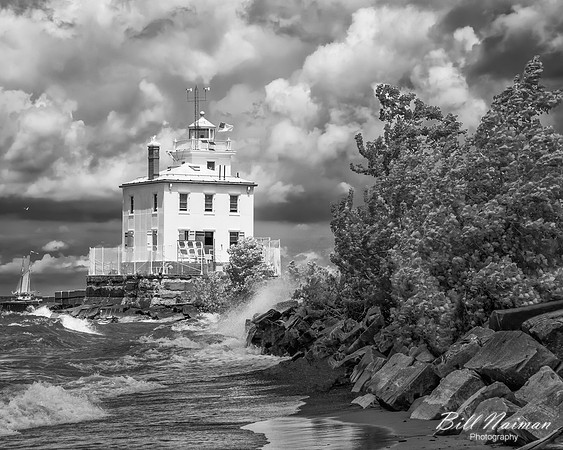 Fairport Harbor Lighthouse - Infrared B&W