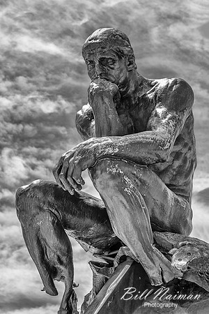 The Thinker - Infrared B&W