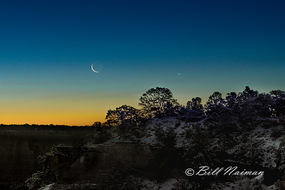 Grand Canyon South Rim (4) - Sunrise with Moon and Venus
