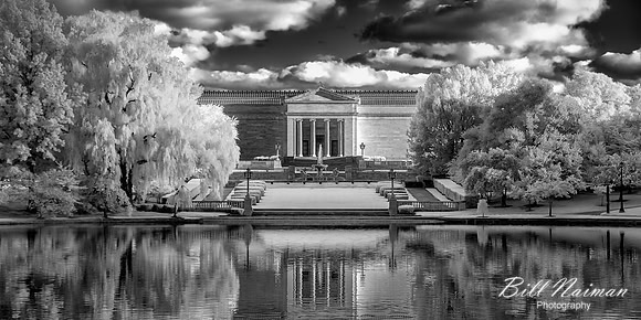 Cleveland Art Museum - Early Morning - Infrared B&W