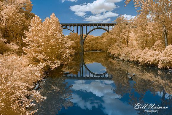 Cuyahoga River Rt 82 Bridge (3) - Infrared False Color 590nm