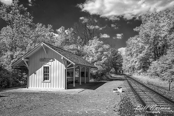 Indigo Lake Rail Station (2) - Infrared B&W