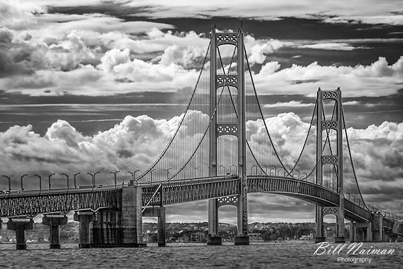 Mackinac Bridge (2) - Infrared B&W