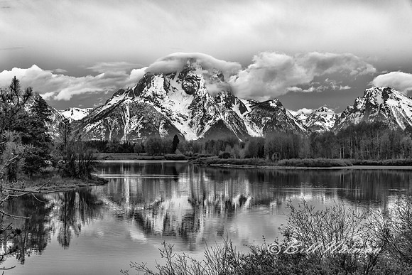 Grand Teton Oxbow Bend - B&W