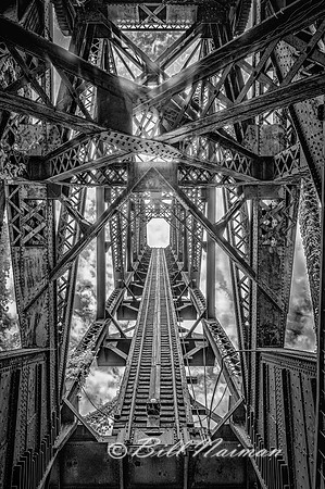 Jack-Knife Bridge # 464 Interior - Infrared B&W - 2021