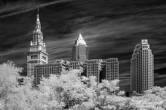 Tower CIty from the Flats - Infrared B&W  - 2021