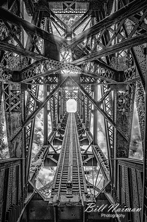 Jack-Knife Bridge # 464 Interior - Infrared B&W - 2021