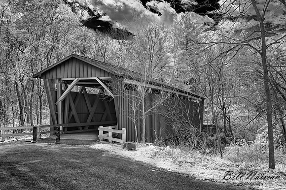 Everett Road Covered Bridge - Infrared B&W - 2021