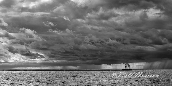 Lorain Lighthouse Storm - Infrared B&W (1)