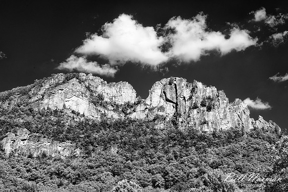 Seneca Rocks - Infrared B&W