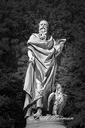 Lakeview Cemetery - William B Castle - Infrared B&W