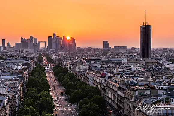 Paris Sunset from Arc de Triomphe
