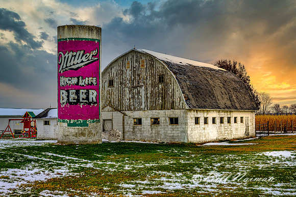 Miller Beer Silo and Barn
