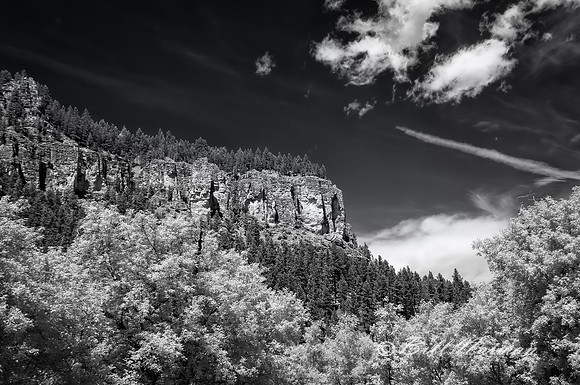 Spearfish Canyon in South Dakota - Infrared B&W