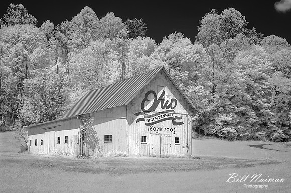 Ohio Bicentennial Barn - 2020 (1) - Infrared B&W