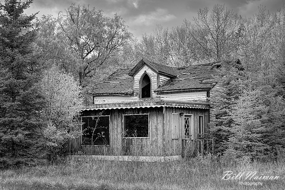 Abandoned House in Michigan Upper Peninsula (1) - Infrared B&W