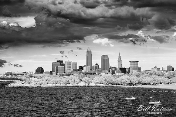 Storm Over Cleveland - Infrared B&W