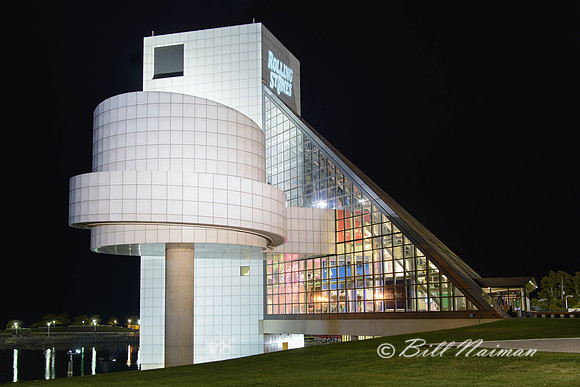 Rock and Roll Hall of Fame Hall at Night