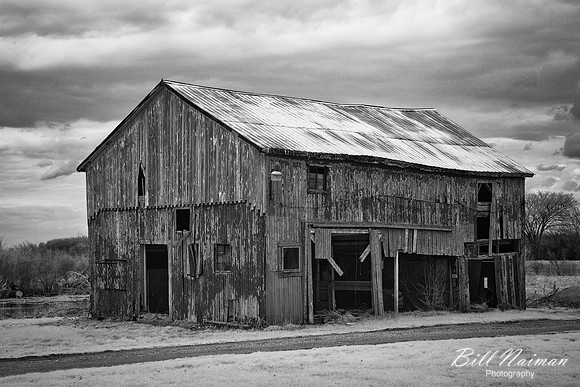 Roadside Barn Ohio (2) - Infrared B&W