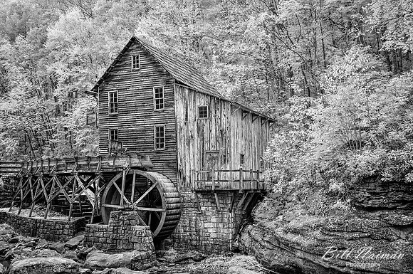 Glade Creek Gristmill - Infrared B&W - Infrared B&W