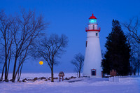 Marblehead Lighthouse - Full Moon Rising (1)