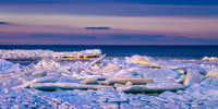 Lake Erie - Ice by Marblehead Lighthouse