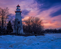 Marblehead Lighthouse - View From the Ice on Lake Erie