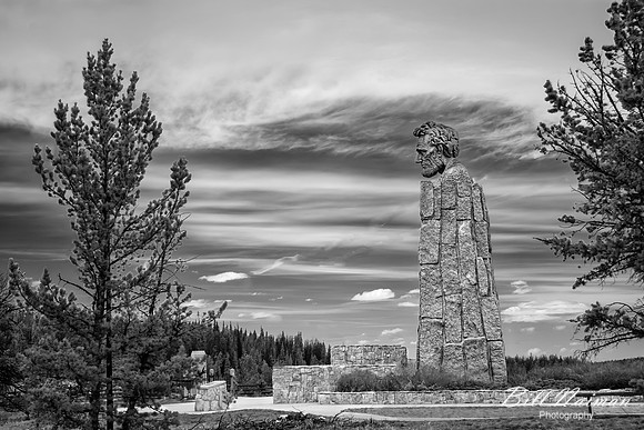 Lincoln Satue - Laramie Wyoming - Infrared B&W