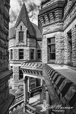 Mansfield Reformatory - Looking Out From an Office - Infrared B&W
